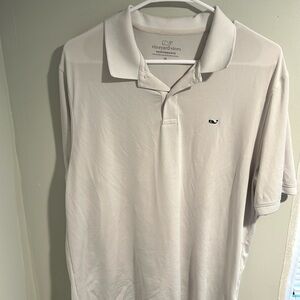 White performance golf polo